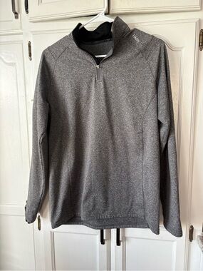 UNRL Men's Heather Gray Quarter-Zip Performance Pullover